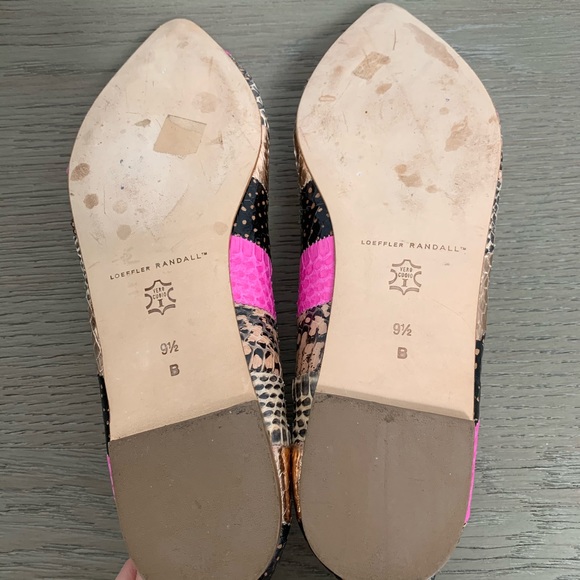 Loeffler Randall metallic snake print flats - Picture 3 of 5